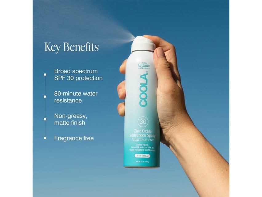 COOLA Mineral Body Organic Sunscreen Spray SPF 30 - Fragrance-Free