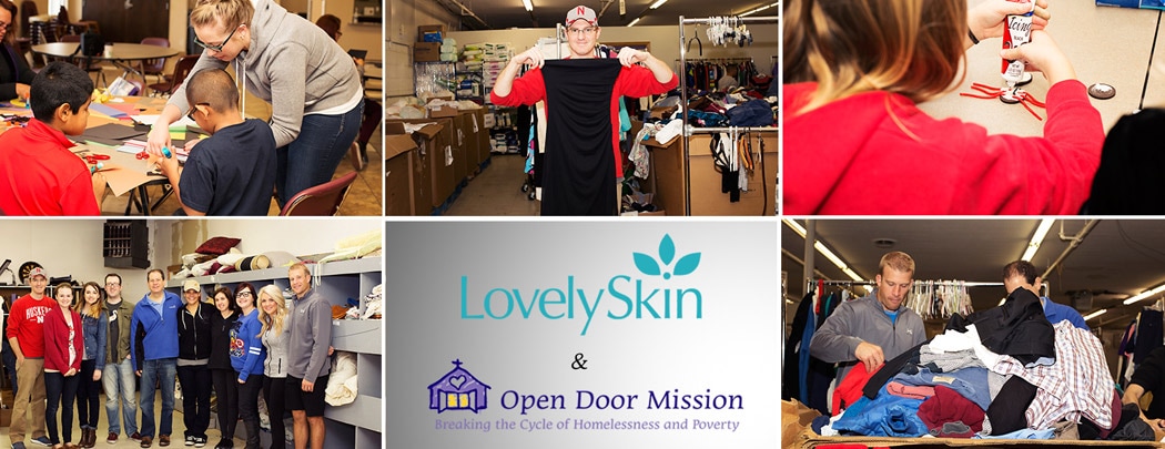 LovelySkin Volunteers at Open Door Mission