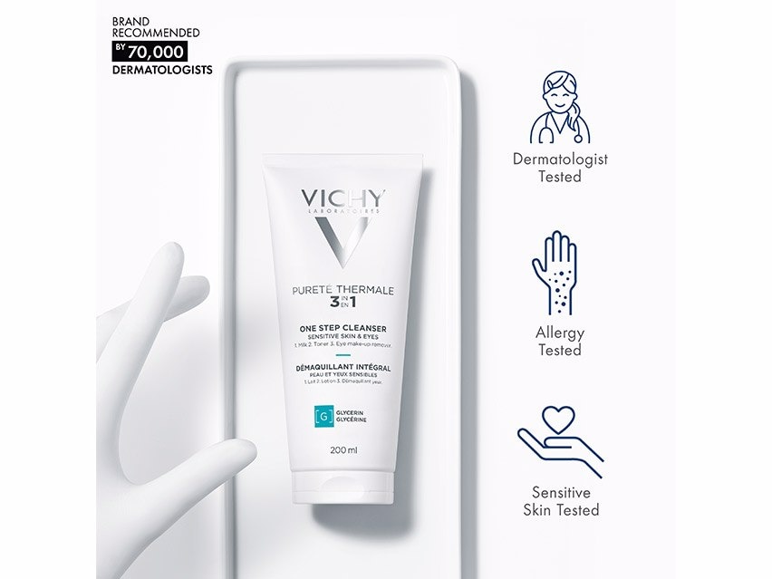 Vichy Pureté Thermale 3-in-1 One Step Cleanser - 200mL