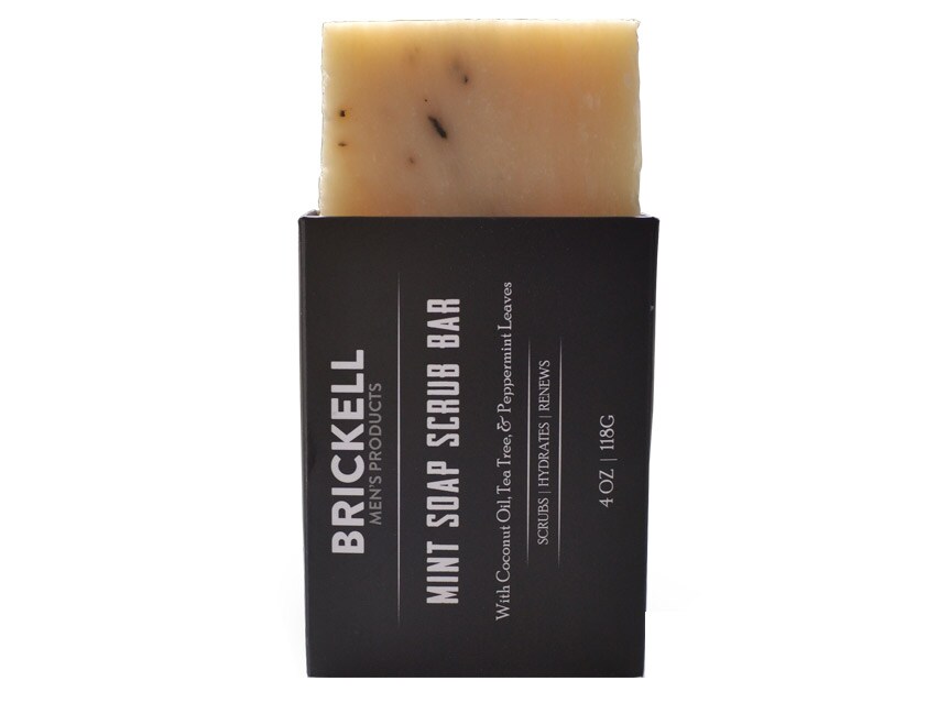 Brickell Soap Scrub Bar - Mint