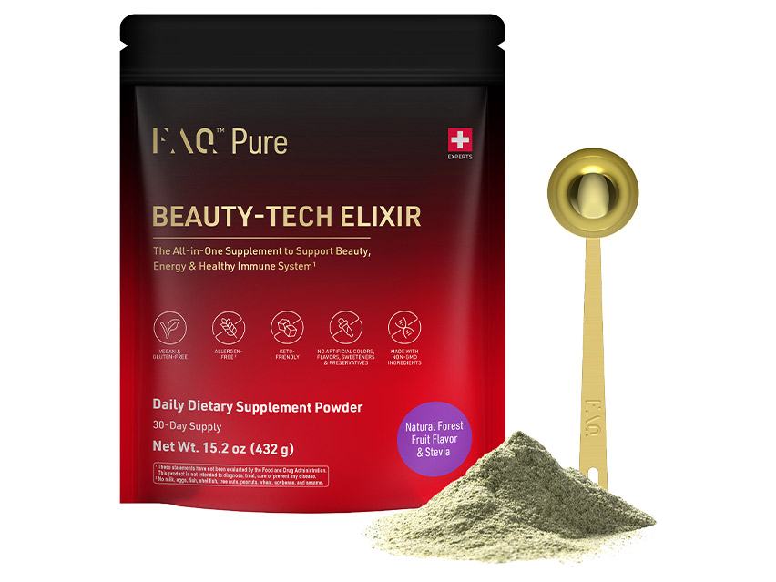 FOREO Beauty-Tech Elixir Daily Food Supplement Powder - Natural Forest Fruit Flavor &amp; Stevia