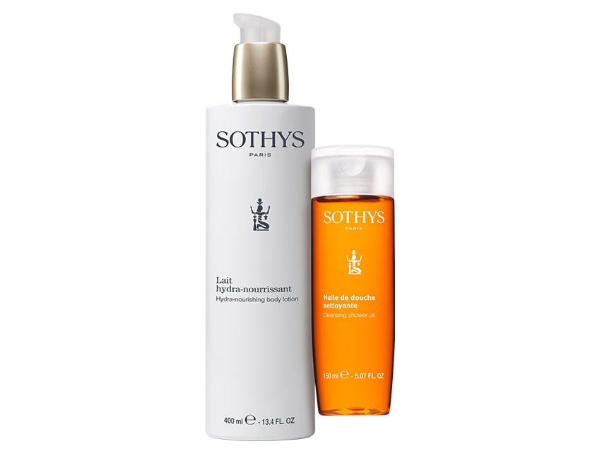 Sothys Hydra-Nourishing Hand and Body Lotion Limited Edition Value Size with Free Cleansing Shower Oil