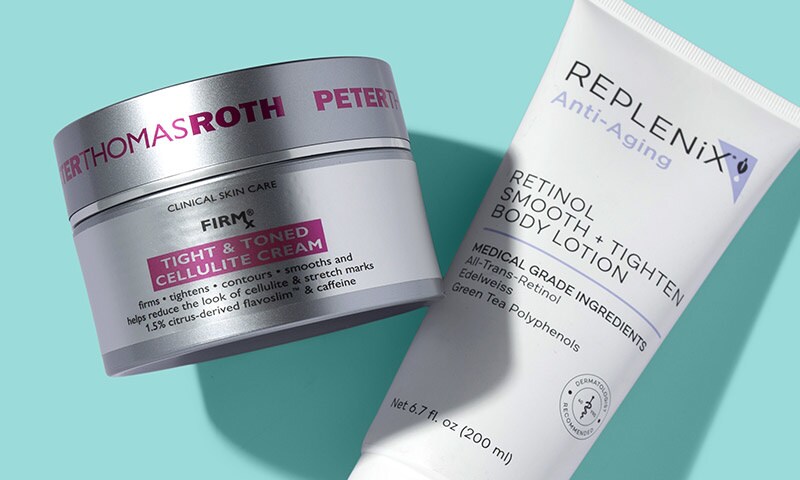 Peter Thomas Roth FIRMx Tight & Toned Cellulite Treatment and Replenix Retinol Smooth + Tighten Body Lotion