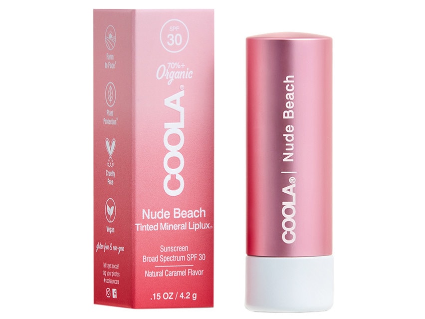 COOLA Mineral Liplux SPF 30 Organic Tinted Lip - Nude Beach