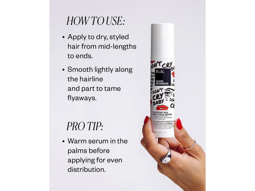 IGK Good Behavior Supreme Seal Anti-Frizz Serum