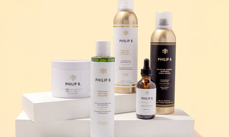 Philip B. products on a platform