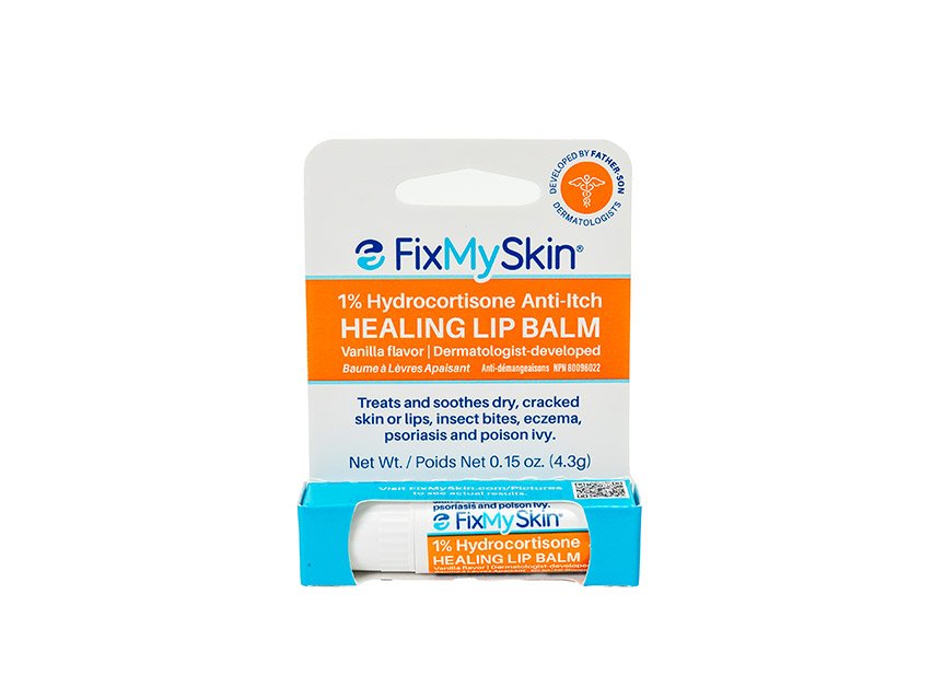 FixMySkin 1% Hydrocortisone Healing Body Balm and Lip Balm Trio - Limited Edition