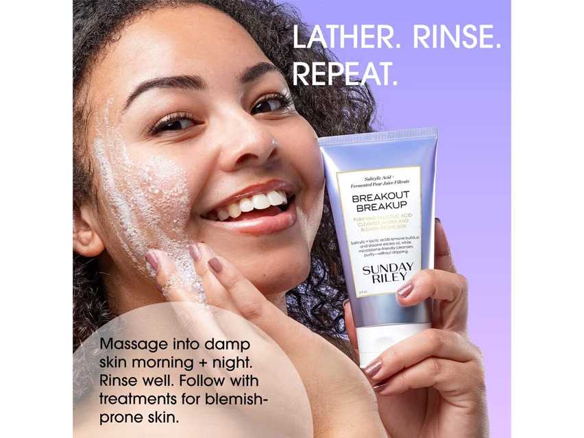 Sunday Riley Breakout Breakup Purifying Salicylic Acid Cleanser