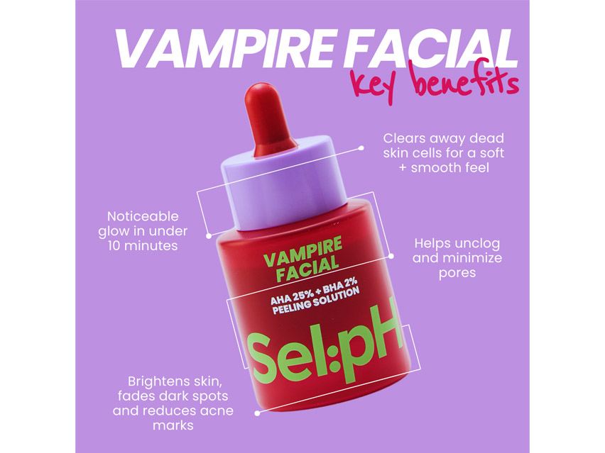SelpH Vampire Facial AHA 25% + BHA 2% Peeling Solution