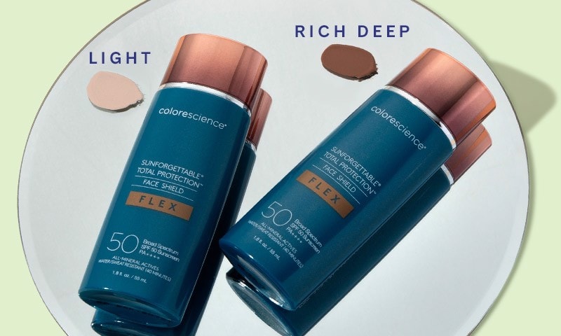 New Light and Rich Deep shade swatches