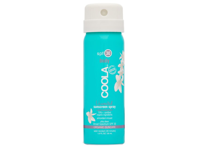 COOLA Travel Size SPF 30 Organic Sunscreen Spray - Unscented
