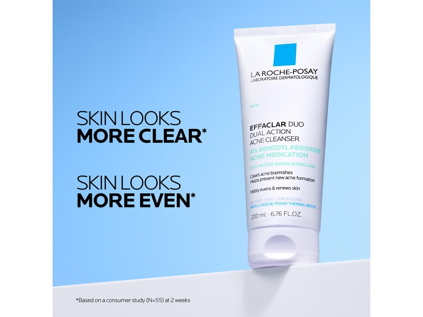 La Roche Posay Effaclar Duo Acne Face Wash w/ 4% Benzoyl Peroxide