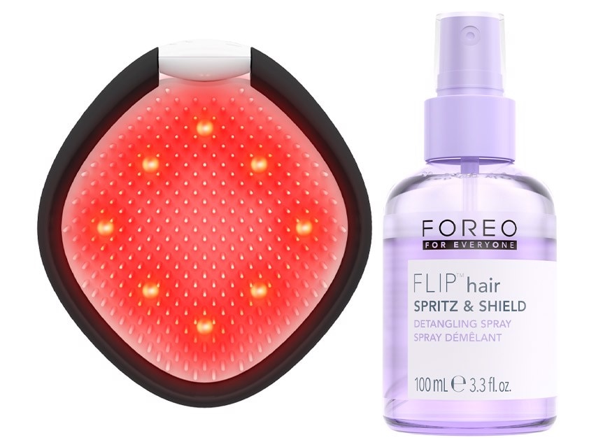 FOREO FLIP Play Advanced LED Light Hairbrush & Hair Spritz Duo - Midnight Magic