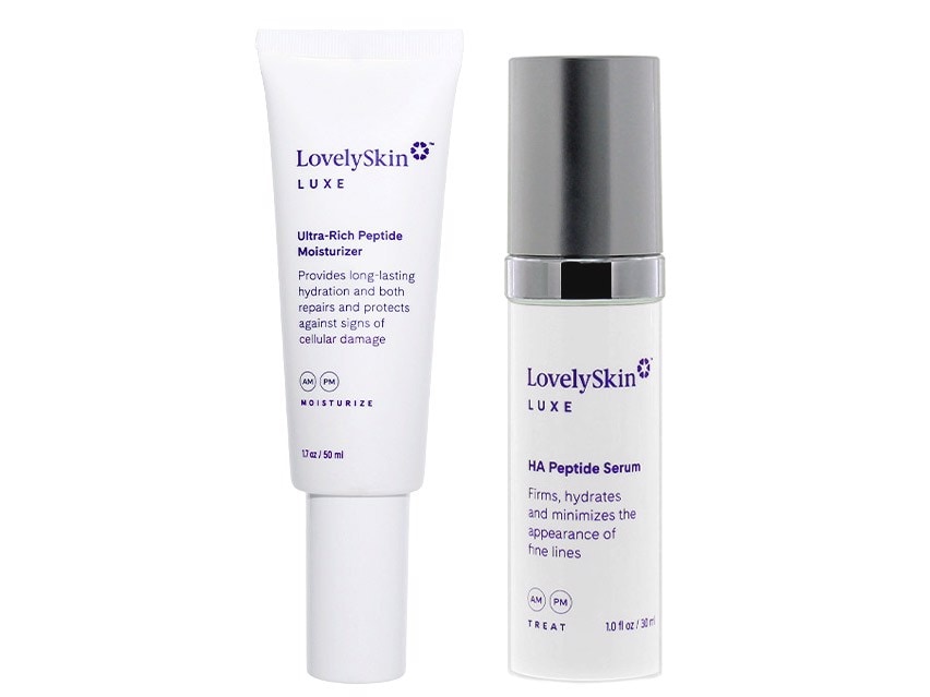 LovelySkin LUXE HA Peptide Serum &amp; Ultra-Rich Peptide Moisturizer
