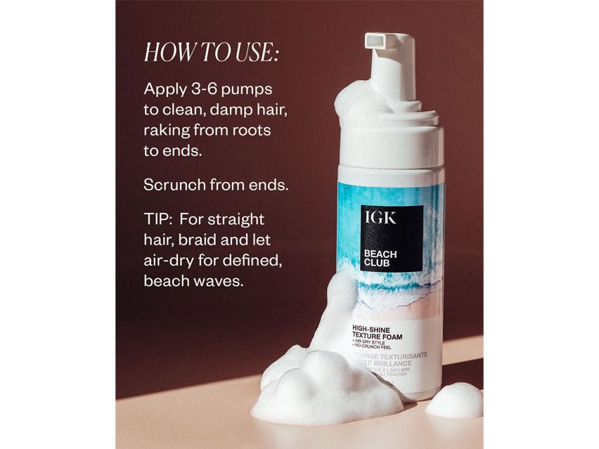 IGK Beach Club High-Shine Texture Foam