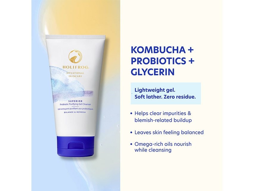 HoliFrog Superior Omega + Probiotic Gel Face Wash