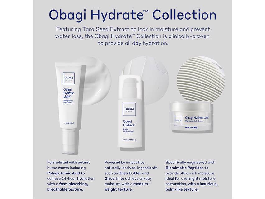 The full Obagi Hydrate collection