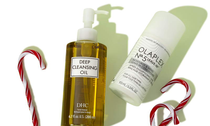 DHC Deep Cleansing Oil and OLAPLEX No. 5 Leave-In