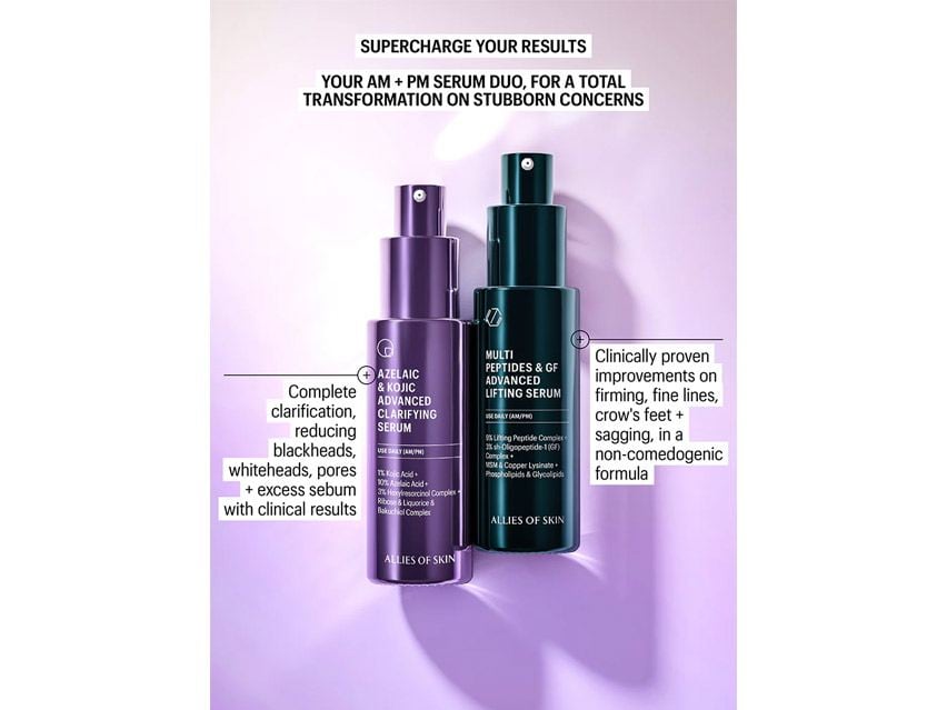 Allies of Skin Clinical Clarify &amp; Growth Factor Lifting Serum Duo