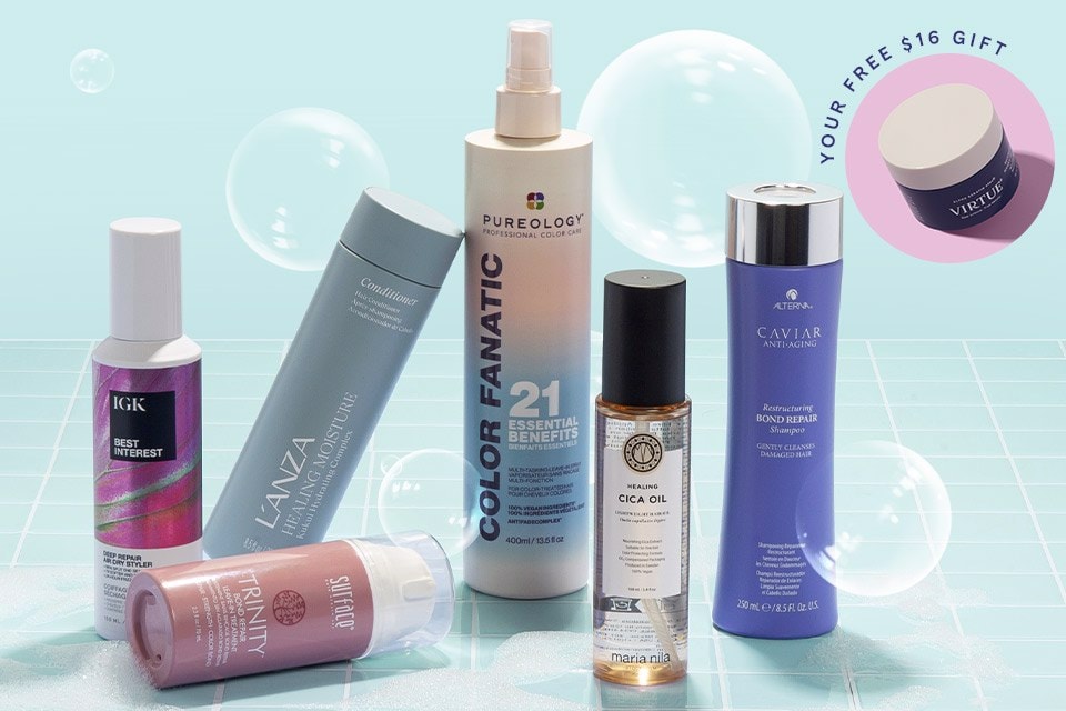 Your favorite hair brands including IGK, L'ANZA, Pureology, Surface and more