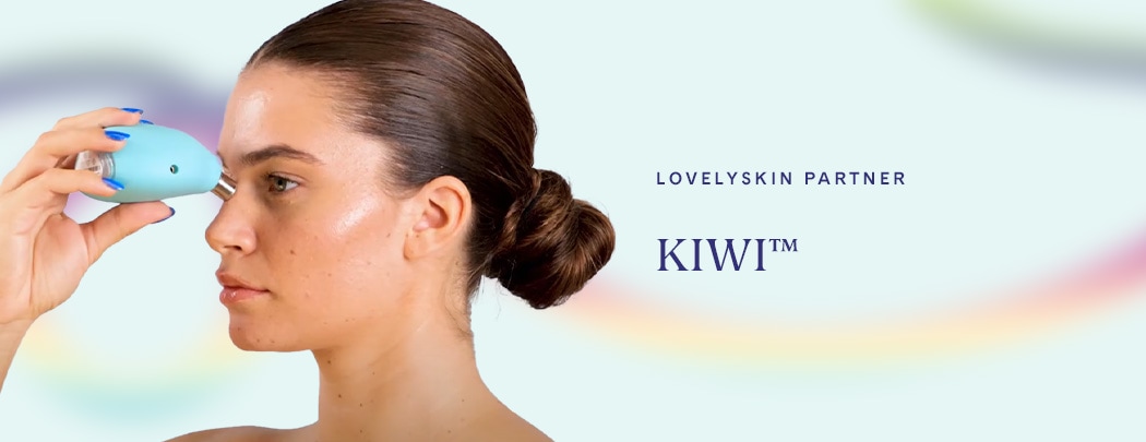 Woman applying the FOREO KIWI™ device to her T-zone