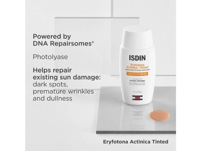 ISDIN Eryfotona Actinica Tinted Daily Lightweight Mineral SPF 50 Sunscreen