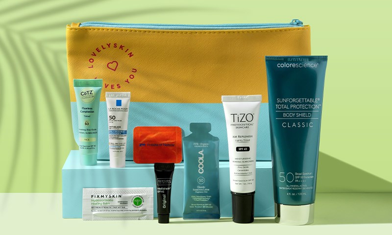 Sunscreen products from Colorescience, COOLA, TiZo and more