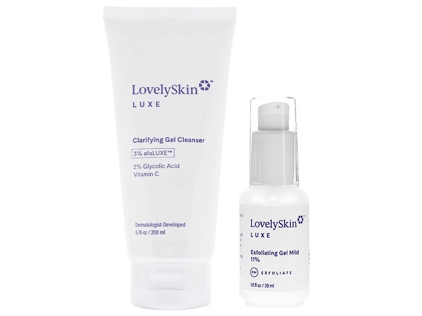 LovelySkin LUXE Clarifying Gel Cleanser &amp; Exfoliating Gel Mild 11%