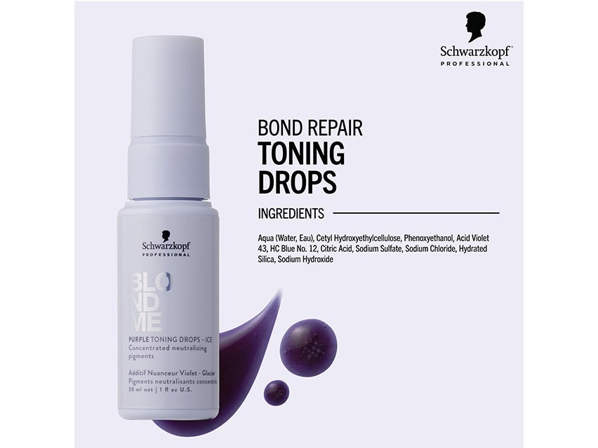 Schwarzkopf BlondMe Purple Toning Drops - Ice