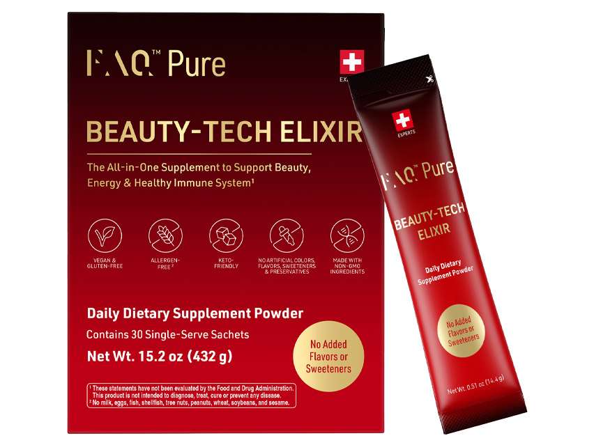 FOREO Beauty-Tech Elixir Daily Food Supplement Powder - No Added Flavors - Single Serve Sachets