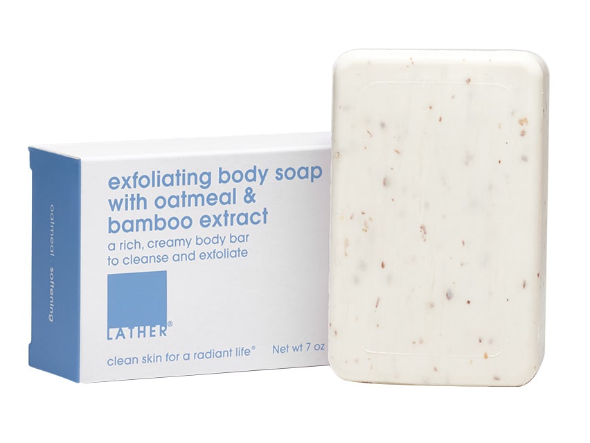 LATHER Exfoliating Body Soap with Oatmeal and Bamboo Extract