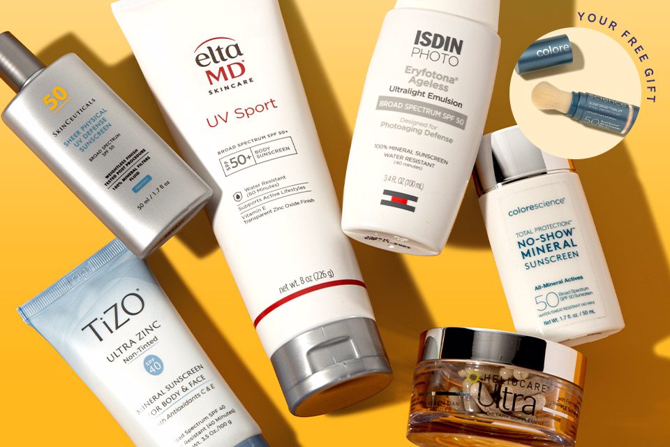 Sunscreen from EltaMD, ISDIN, SkinCeuticals & more