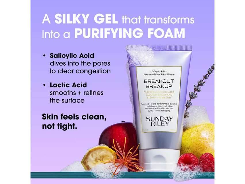 Sunday Riley Breakout Breakup Purifying Salicylic Acid Cleanser