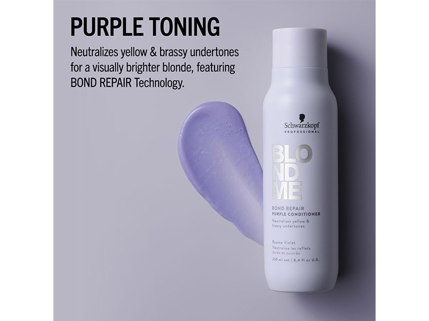 Schwarzkopf BlondMe Bond Repair Purple Conditioner