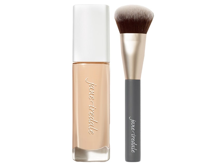 jane iredale Skintuition SPF 30 Liquid Foundation &amp; Multiuse Blending Brush Duo
