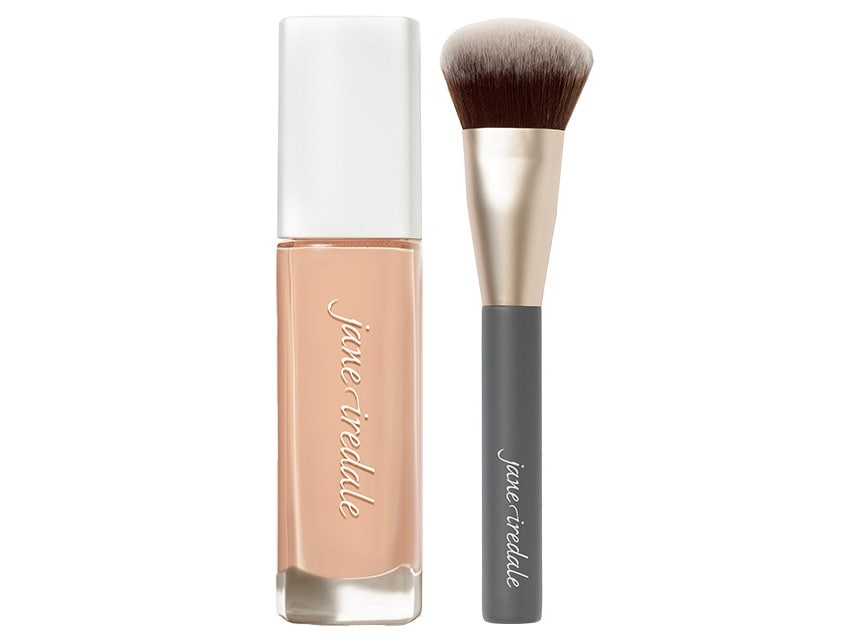 jane iredale Skintuition SPF 30 Liquid Foundation &amp; Multiuse Blending Brush Duo