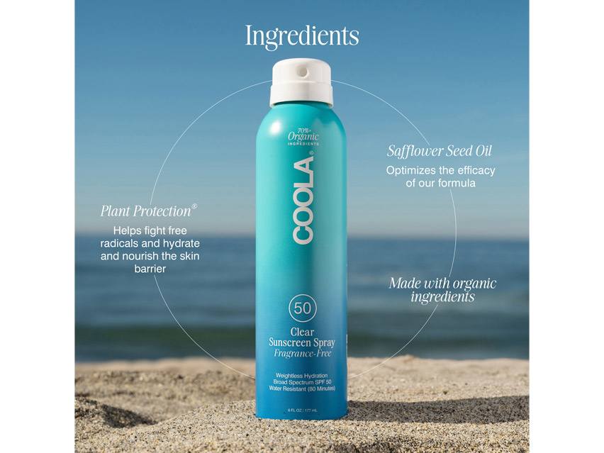 COOLA Classic Body Organic Sunscreen Spray SPF 50 - Fragrance Free