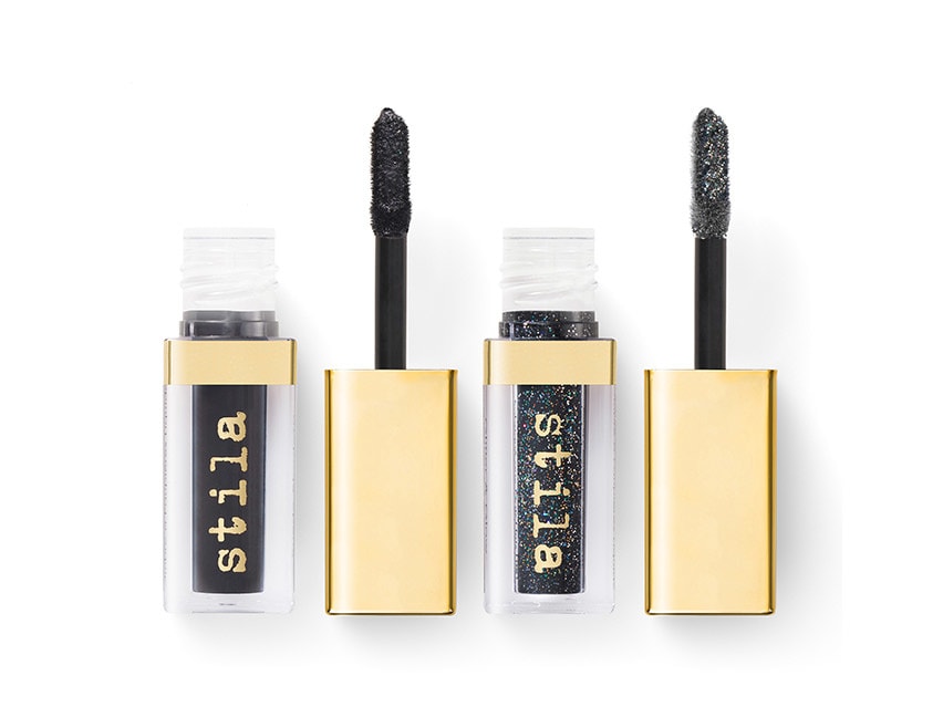 stila Double Dip Suede Shade and Glitter & Glow Liquid Eyeshadow Duo - Black Out