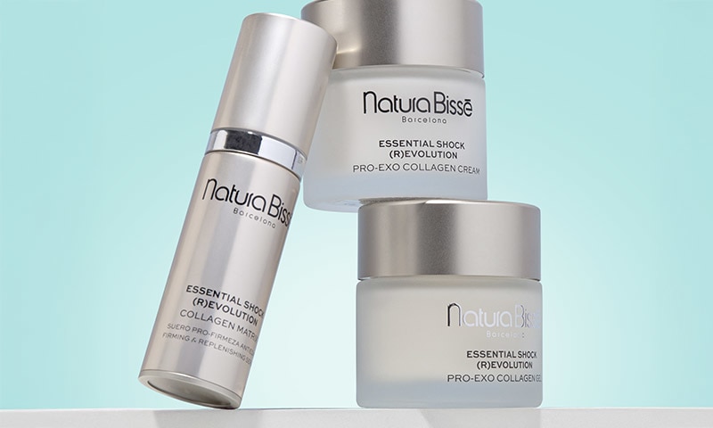 Natura Bisse Essential Shock Collection stacked together