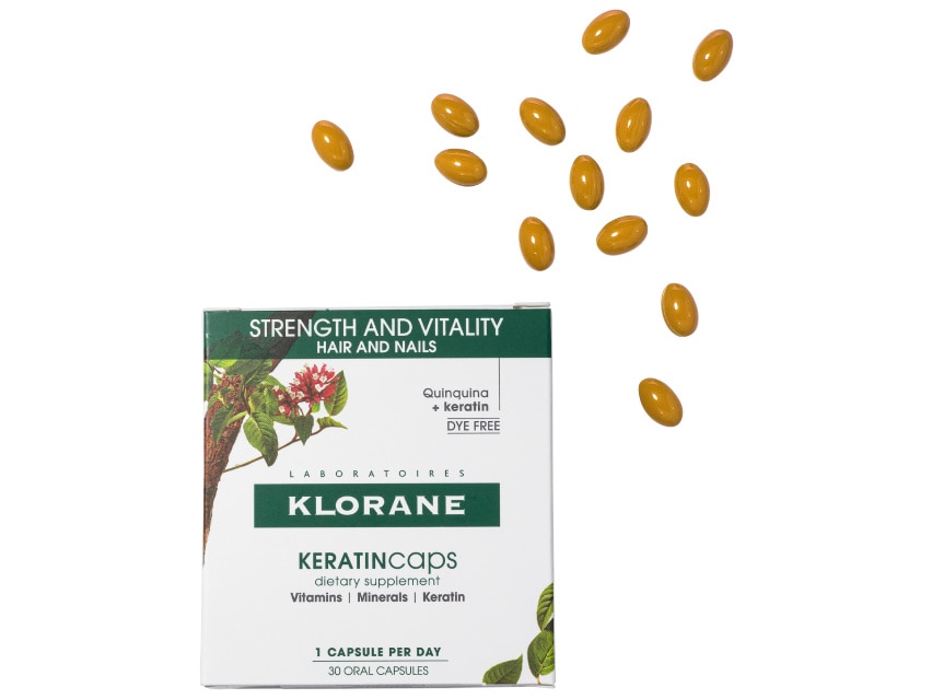 Klorane KERATINcaps Hair and Nails Dietary Supplements - 30 Oral Capsules
