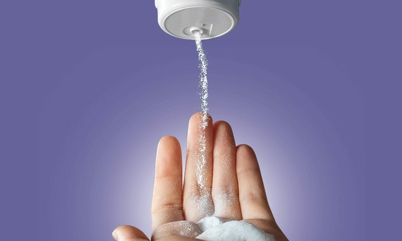 Hand pouring Microfoliant into palm