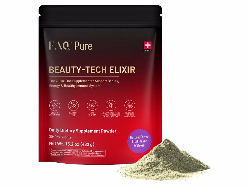 FOREO Beauty-Tech Elixir Daily Food Supplement Powder - Natural Forest Fruit Flavor & Stevia - Scoop & Pour
