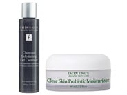 Eminence Organics Charcoal Exfoliating Cleanser &amp; Clear Skin Moisturizer Duo for Men